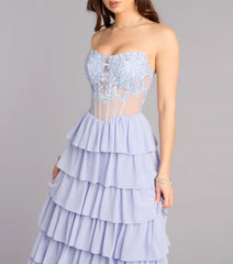 Shelly Corset Ruffle Formal Dress
