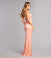 Averie Floral Lace Strapless Mermaid Dress