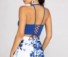 Alma Two Piece Satin & Crepe Dress