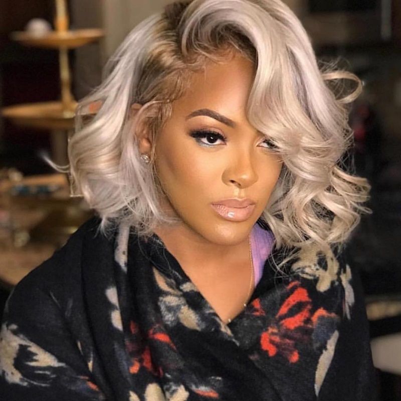 Light Dirty Root Ash Blonde Wavy Bob Wig Wavy