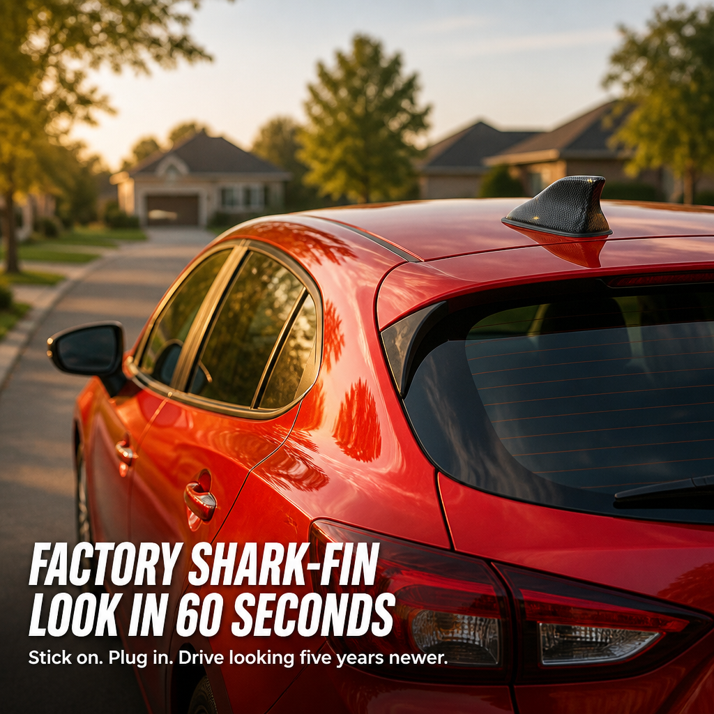 PulseFin™ — Swap Your Ugly Whip Antenna for That Clean Factory Shark-Fin Look