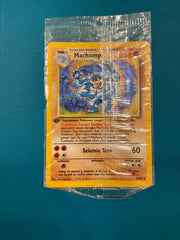 First edition holographic machamp still in original plastic wrap :  r/PokemonCardValue
