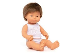 Miniland - Baby Doll - Caucasian Boy with Down Syndrome 38cm