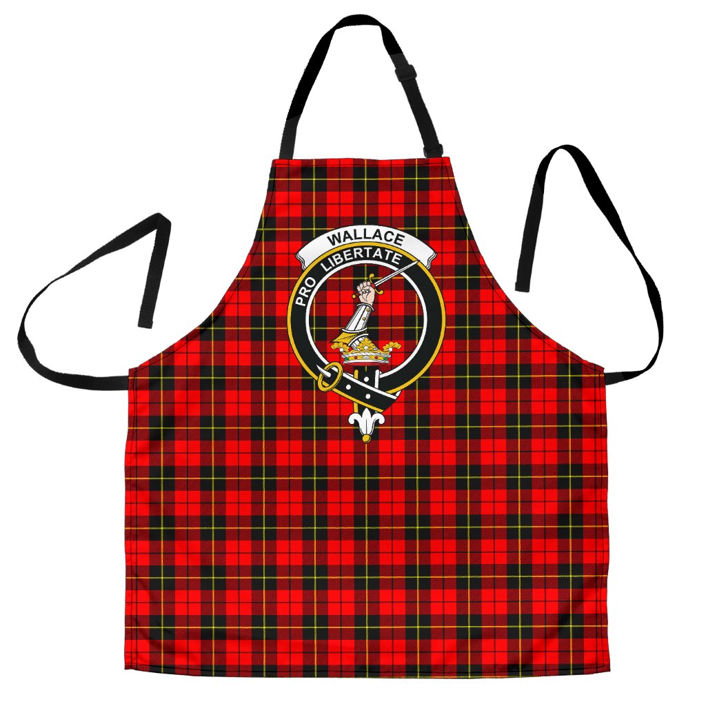 Scottish Wallace Hunting - Red Clan Badge Tartan Apron Tartan Plaid 1