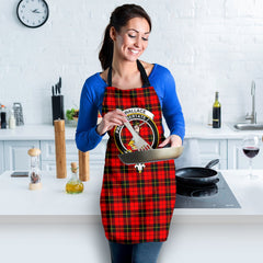 Scottish Wallace Hunting - Red Clan Badge Tartan Apron Tartan Plaid 2