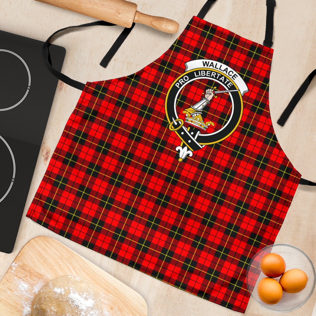 Scottish Wallace Hunting - Red Clan Badge Tartan Apron Tartan Plaid 4
