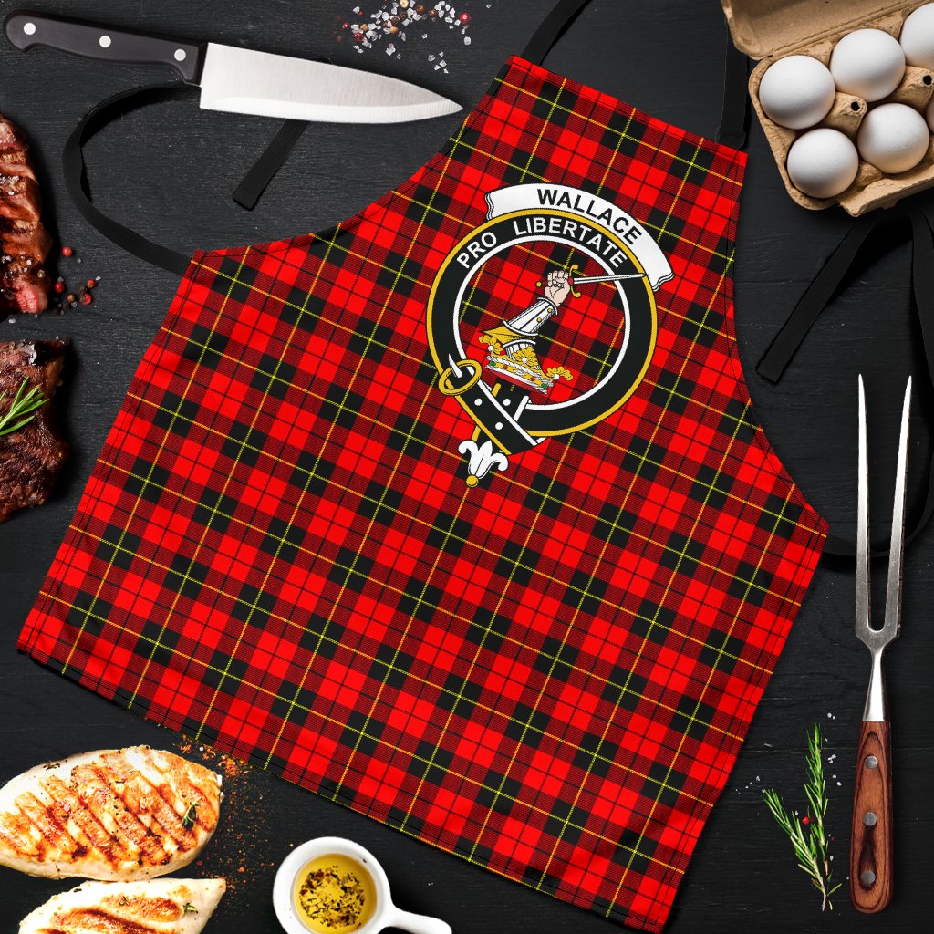 Scottish Wallace Hunting - Red Clan Badge Tartan Apron Tartan Plaid 9