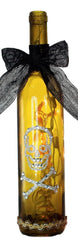 Lighted Glass Halloween Bottle - Yellow - The Country Christmas Loft