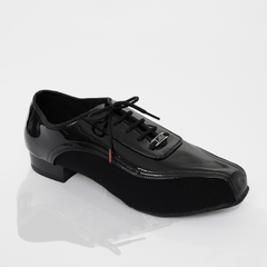 Grenson Men's Ballroom Dance Shoes in Canvas and Leather with Split Sole, Lace-Up Closure and Cushioning for Tango and Salsa