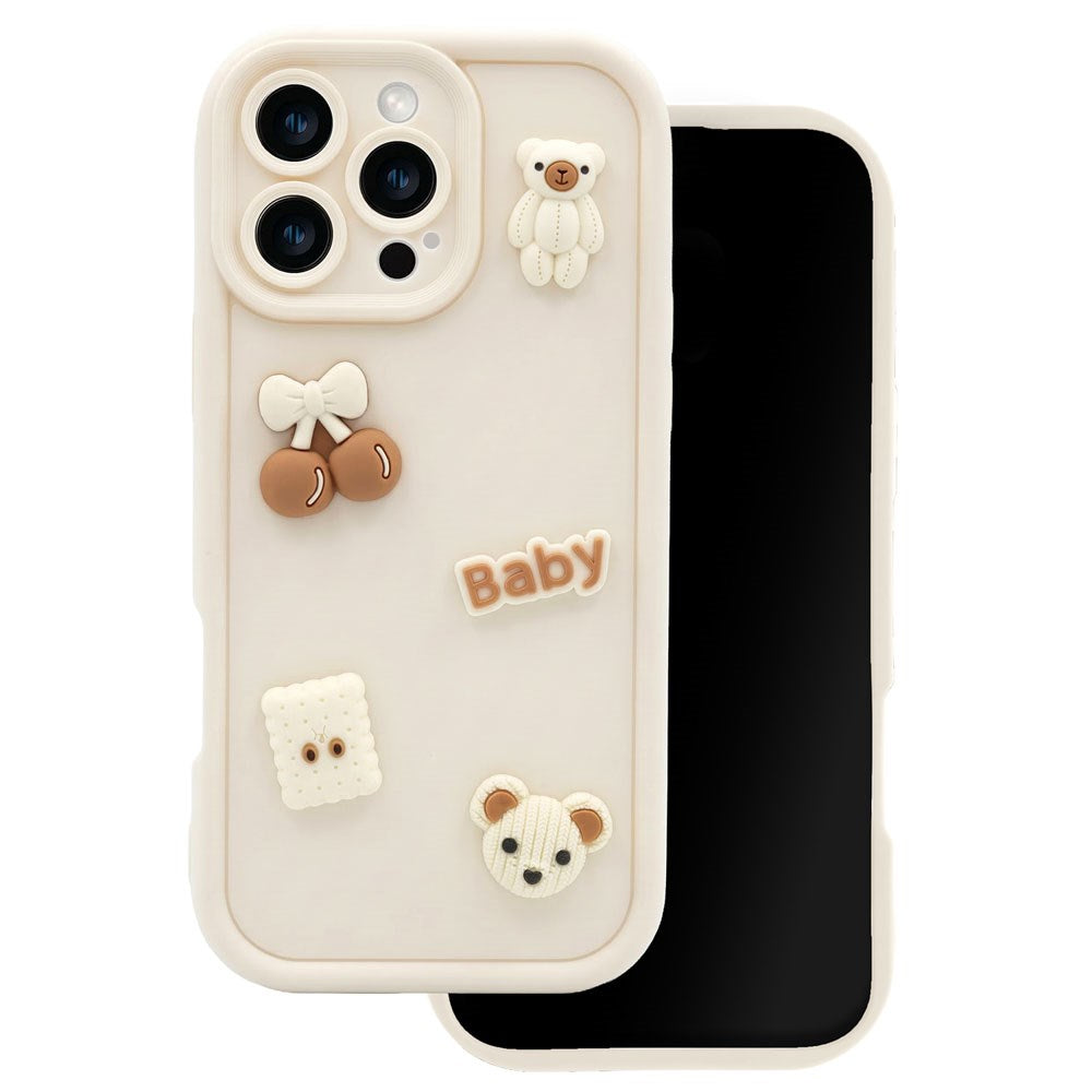 Samsung Galaxy A57 TFO Ultra Trendy 3D Bagside Cover - Beige Bear