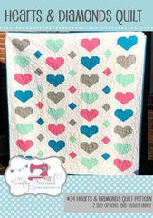 Hearts and Diamonds Quilt Pattern by The Crafty Nomad - Sunnyside Fabrics UK - hearts and diamonds, quilt patterns, quilting - {{product.type}} - sunnysidefabricsuk.com