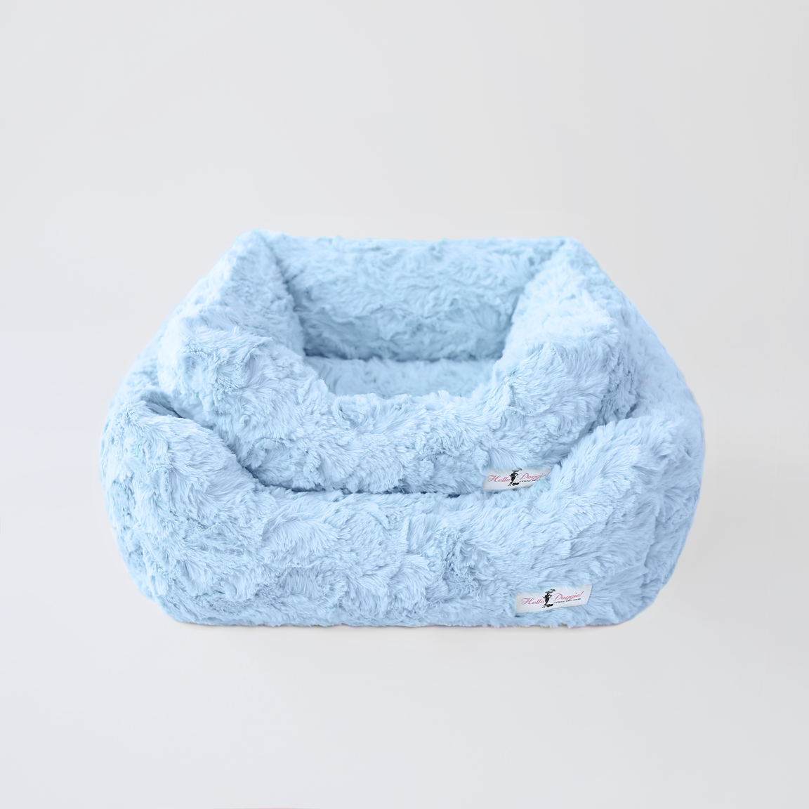 Hello Doggie Bella Faux Fur Baby Blue Dog Bed