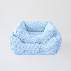 Hello Doggie Bella Faux Fur Baby Blue Dog Bed