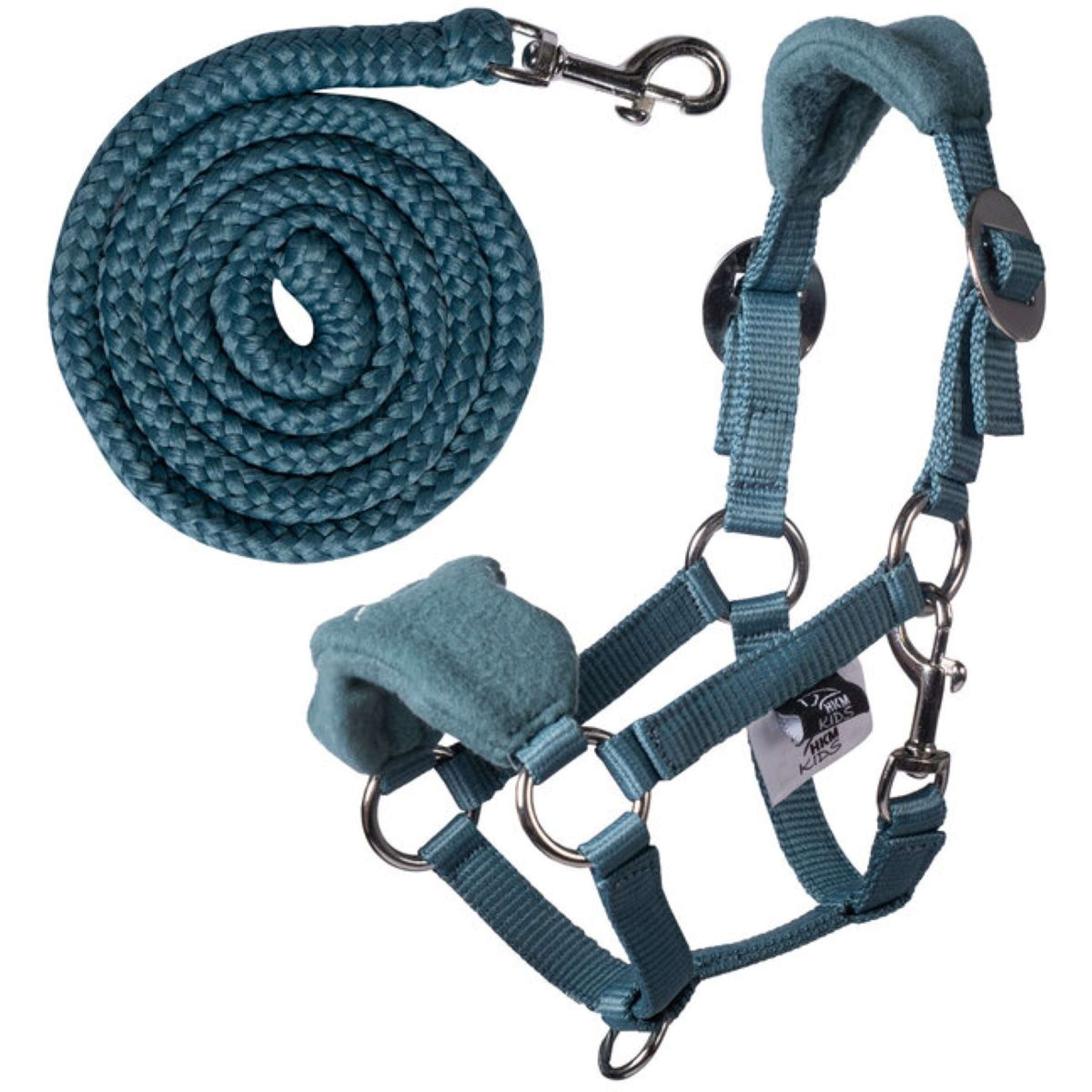 HKM Hobby Horsing Fleece Halter Turqoise