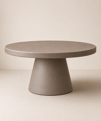 Cono - Tavolo rotondo in microcemento taupe