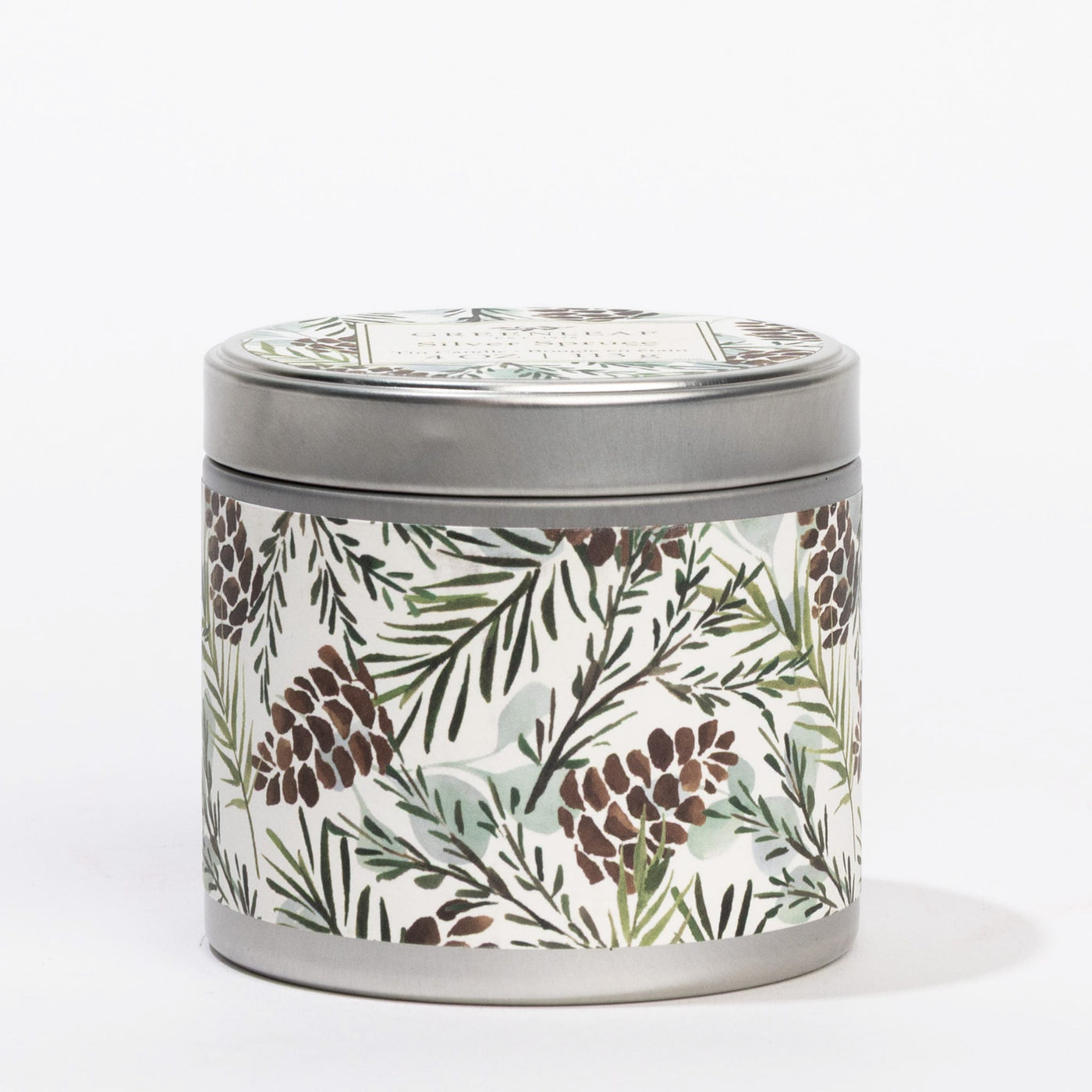 Greenleaf|Silver Spruce Tin Candle