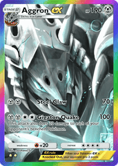 I know everyone is making custom EXs, but I made an Aggron evolution line for Pocket. Aron, Lairon, Aggron, and Aggron EX all in one. : r/PTCGP