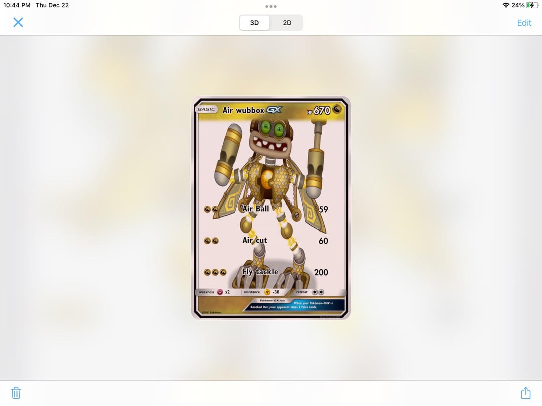 I made custom My Singing Monsters Pokémon cards : r/MySingingMonsters