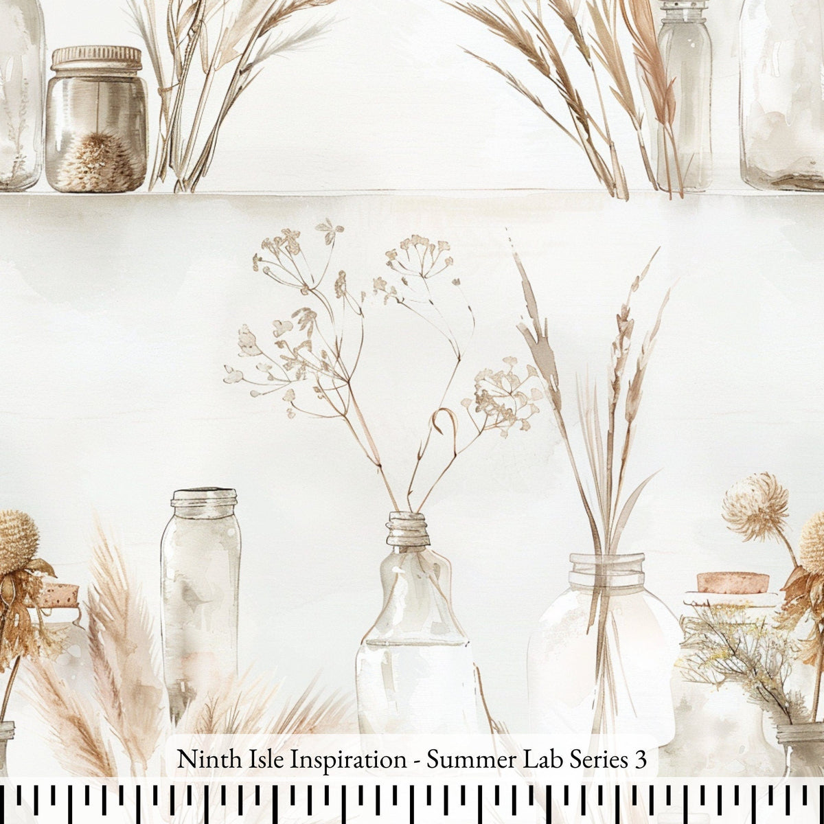 Summer Lab Rayon Fabric by the Yard - NinthIsle Inspiration Exclusive Elegant Art Bulk Order Available