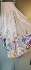 Woodland Embroidered Flower Wedding Veil - Wild Fall Floral Bridal Veil 'Áine'