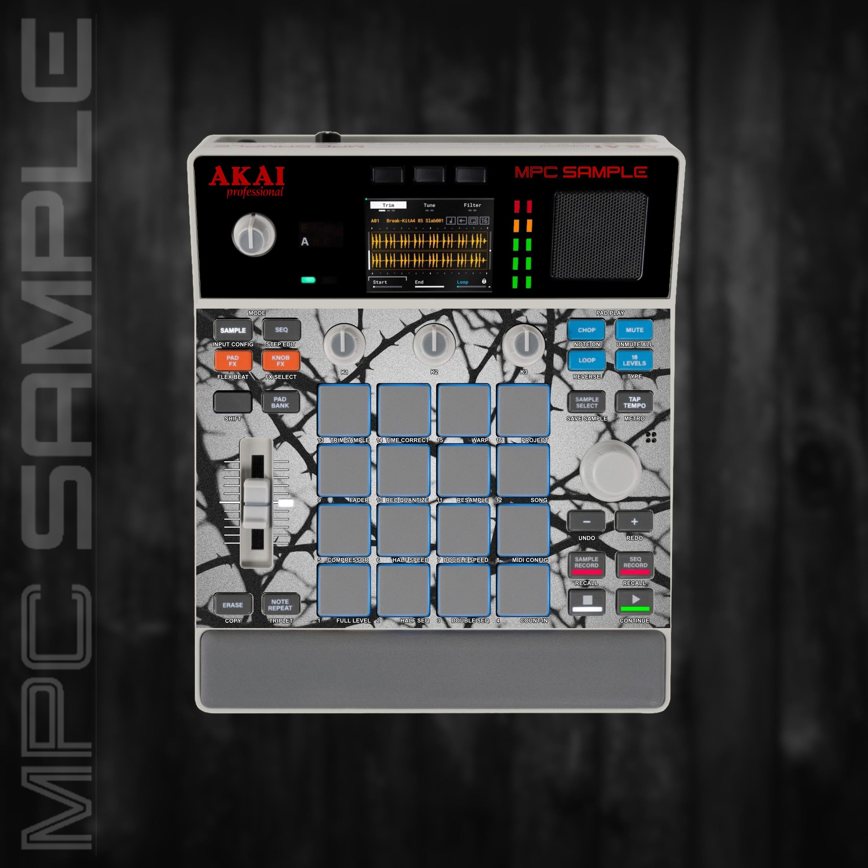 MPC Sample MIDDLE Section Only (No Screen!) Custom Skin / Vinyl Sticker Skin / #110