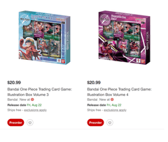 Illustration Box 3 & 4 at Target Pre Order is Up : r/OnePieceTCG
