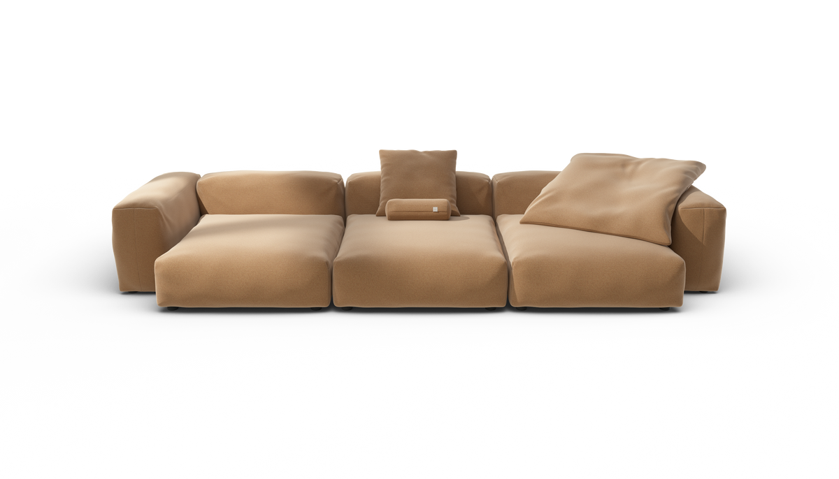 vetsak | Sofa Set 05 - Pique - Wheat | Sofa Modulable | 5 Places | Grand Sofa | Sofa d'angle