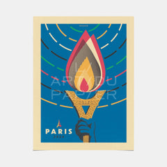 Affiche Paris - Flamme olympique - Editions B