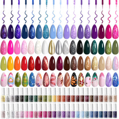Beetles Gel Polish 50 Colors Nails Gel Liner Nail Polish Set French Tip Nail Art Polish