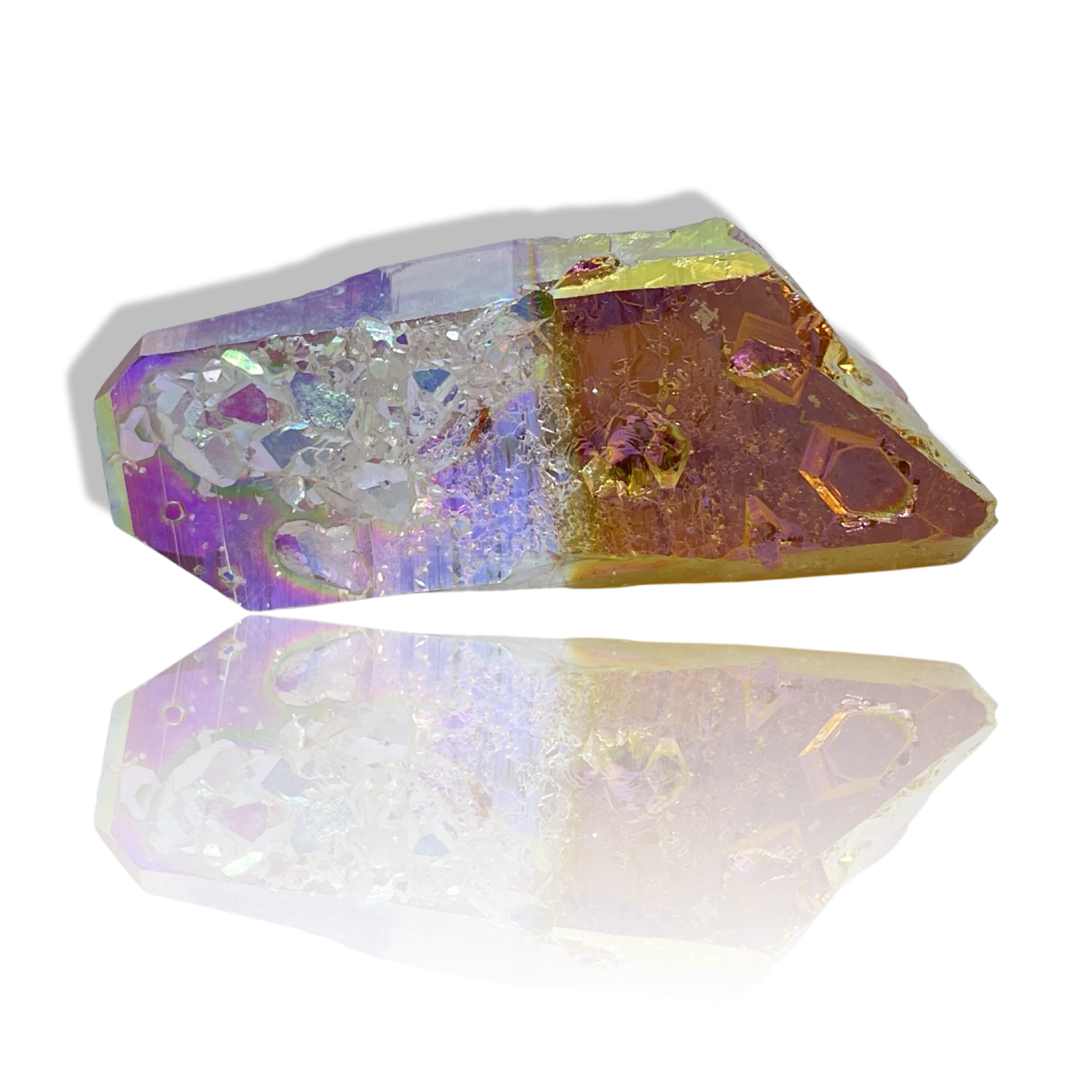 Double Coated HYBRID Aura Colombian Lemurian
