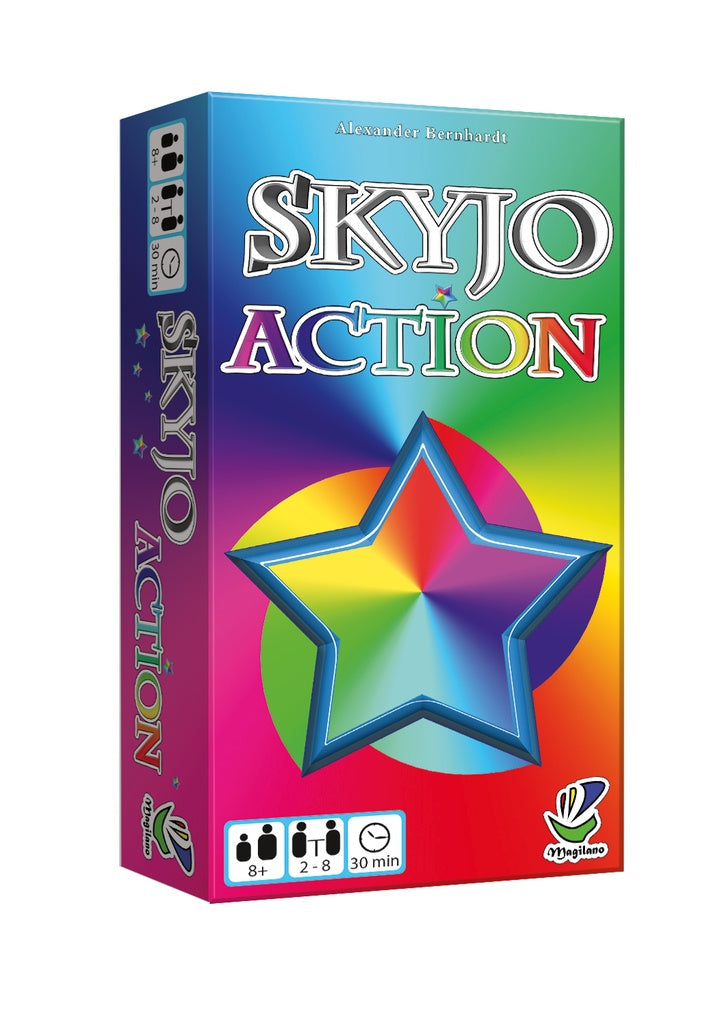 Boîte du jeu de société Skyjo Action - 2-8 joueurs, 30 min, 8 ans+ | AdventureBox