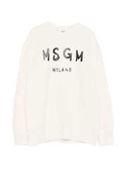 Felpa crema per bambino S6MSJUSW007 013 Msgm Kids