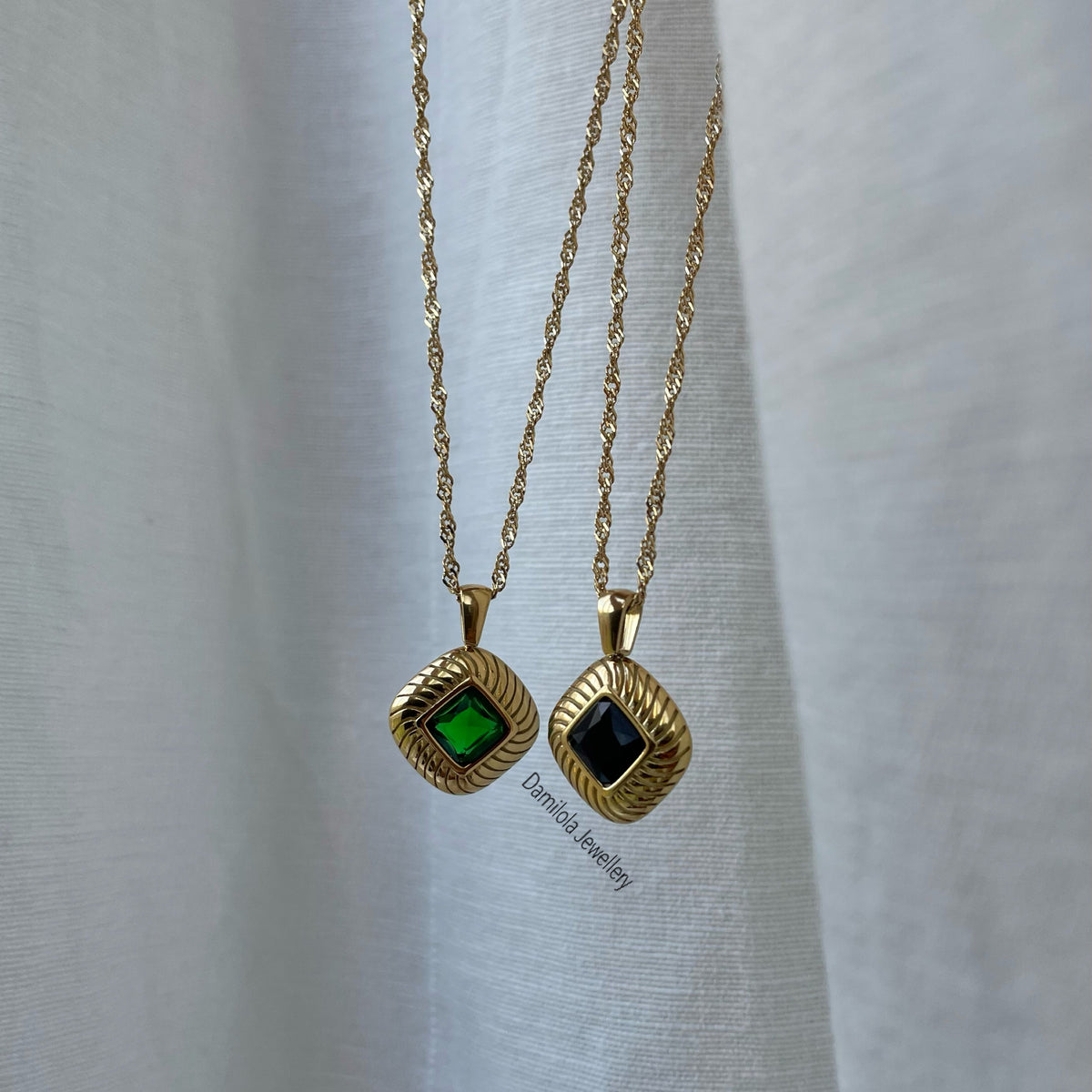 Aja ‘Emerald’ Pendant Necklace