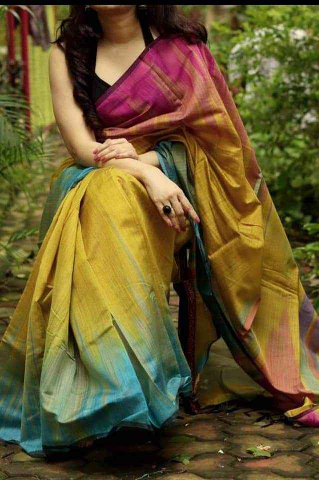 Ikkat Pure Cotton Handwoven Saree - Dailybuyys