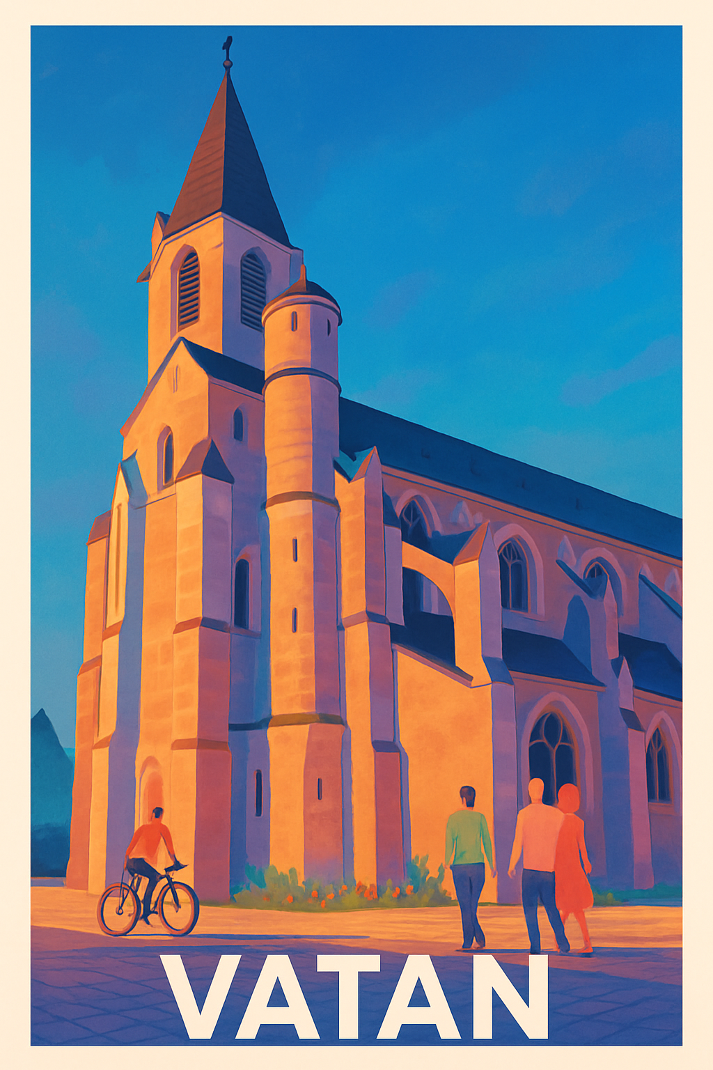 Affiche Vatan — Charme et histoire au cœur de la ville · poster d'art de Vatan