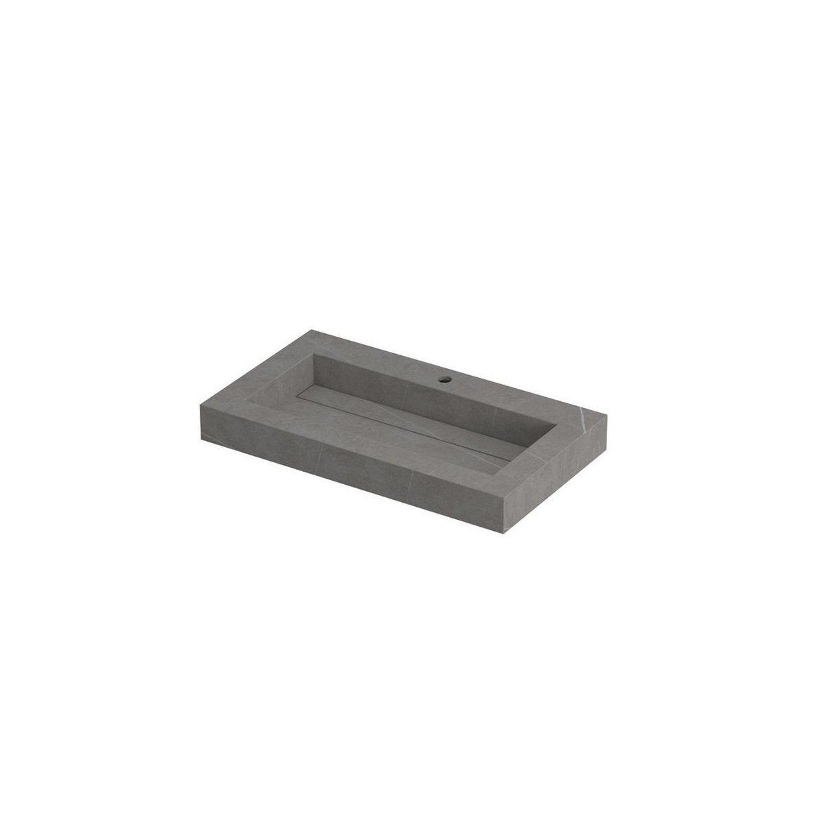 Ink Pitch meubelwastafel 80x45cm keramische slab - 1 kraangat - armani grey mat