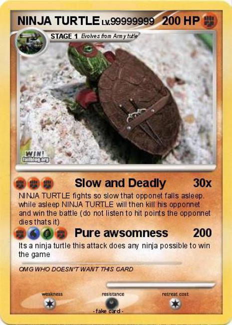 My Favorite (Totally NOT Fake) Pokémon Card : r/TMNT