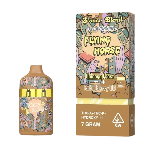 Unicorn Frost + Rebel Berry OG - Flying Horse Stoner Blend Disposable Vape - 7G