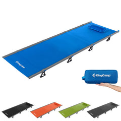 KINGCAMP Alu Feld Bett XL Outdoor Klick Klappbett Camping Liege Leicht 190x64 cm