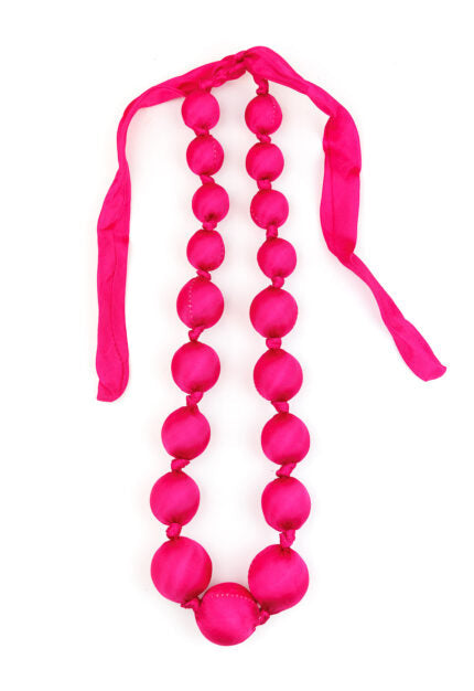 Collana Kong  in seta fatta a mano rosa Vietnam