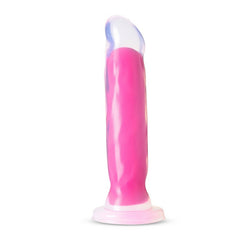 Neo Elite - Glow-in-the-dark Marquee - 8-inch Silicone Dual-density Dildo - Neon Pink