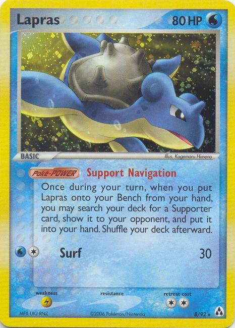 LAPRAS Rare Holofoil Pokemon TCG Legend Maker Card # 8