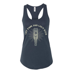 Let your bud light shine bottle light bulb indigo tank front Jackson Michelson