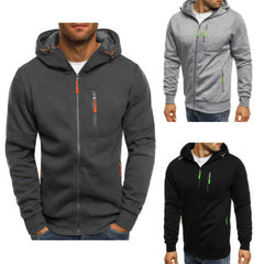 "Liam vest heren met capuchon in sportief jacquard, effen kleuren, ritssluiting en zakken, ideaal voor sport en casual dagen.