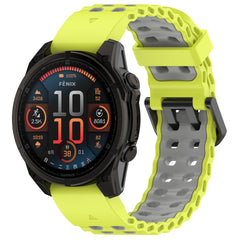 Bracelet sport ondulé Garmin Fenix 8 - 47mm (citron vert/gris foncé)