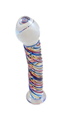Loveangels Tempered Glass Multi Coloured Spiral 7.5 Inch Dildo - Loveangels