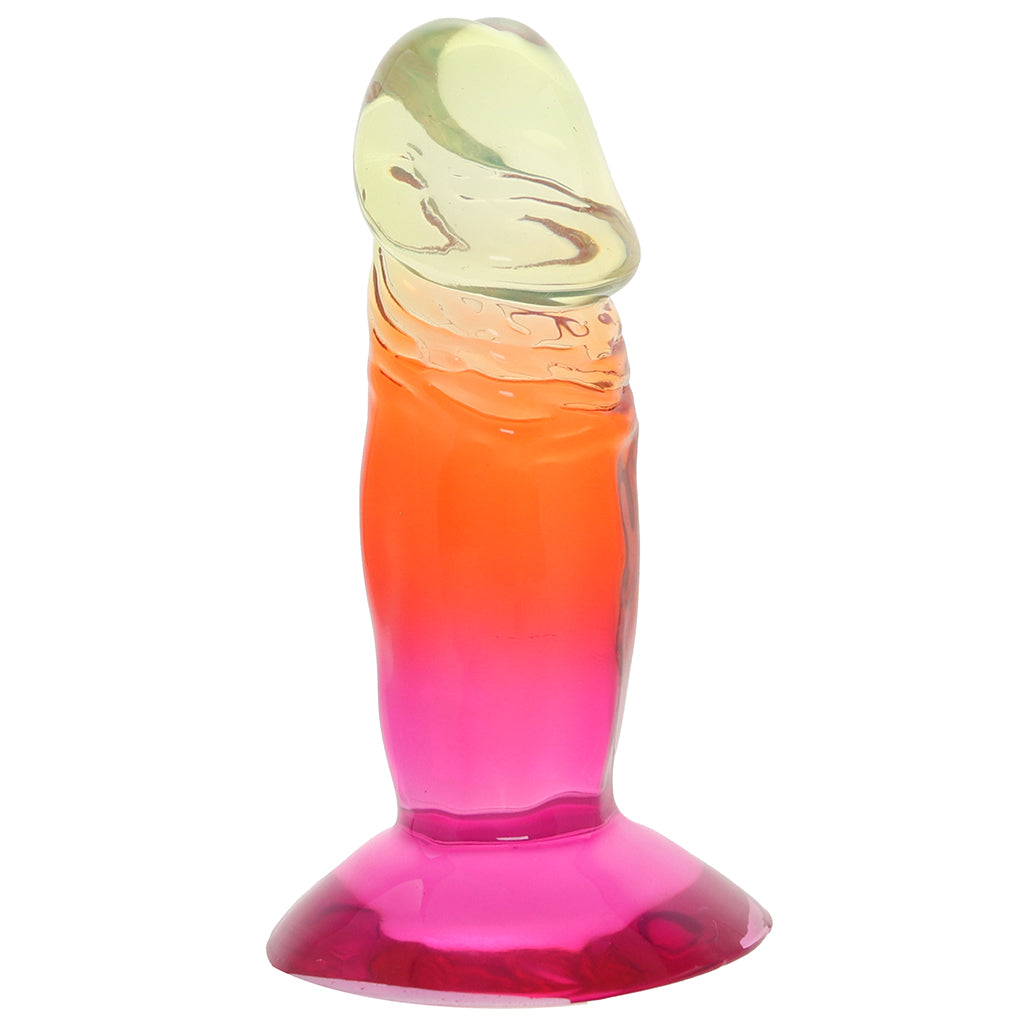 Crystal Jellies 4.5 Inch Classic Dildo in Rainbow