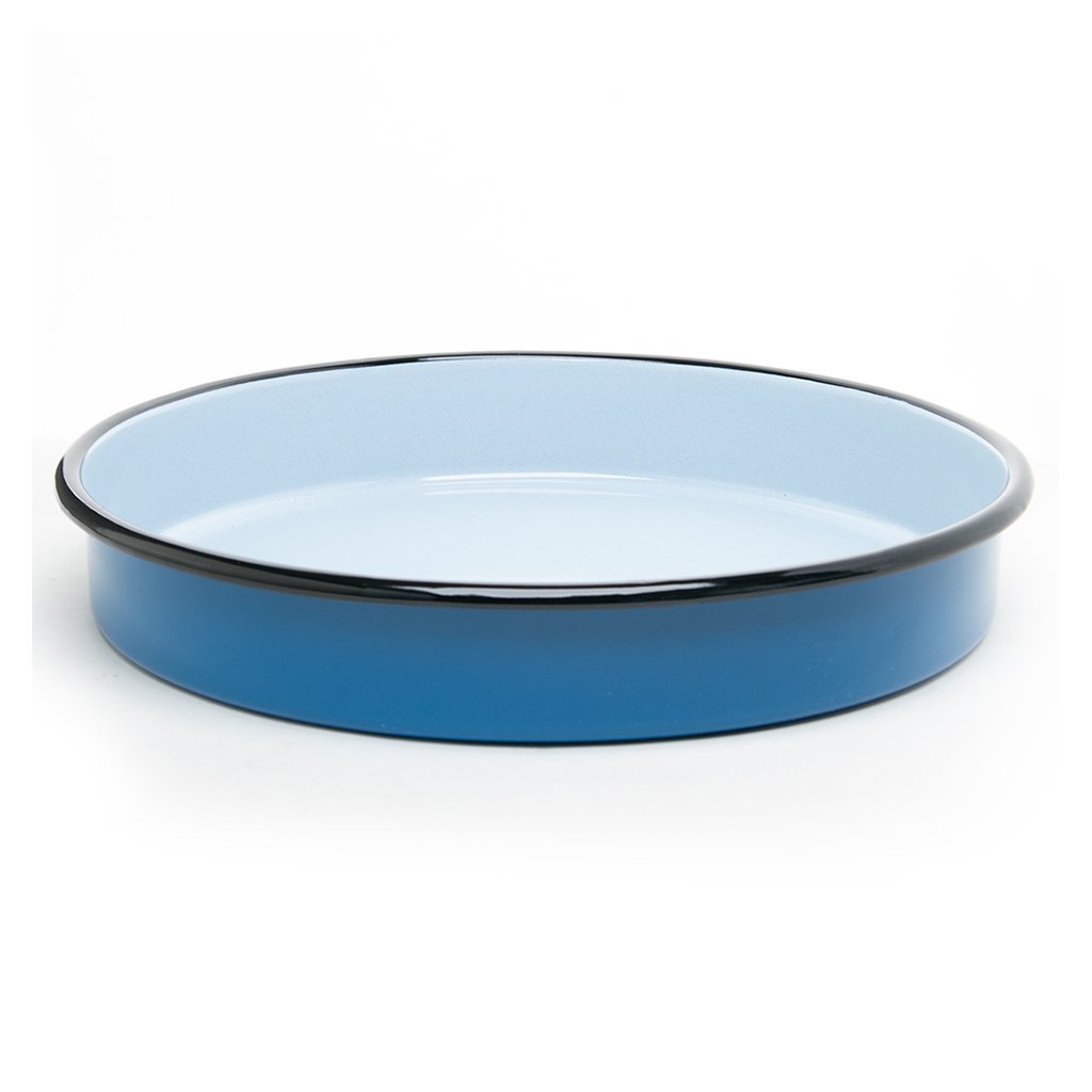 Round Enamel Pan - METALAC (36 cm), approx. 2.25 in. Deep - Parthenon Foods
