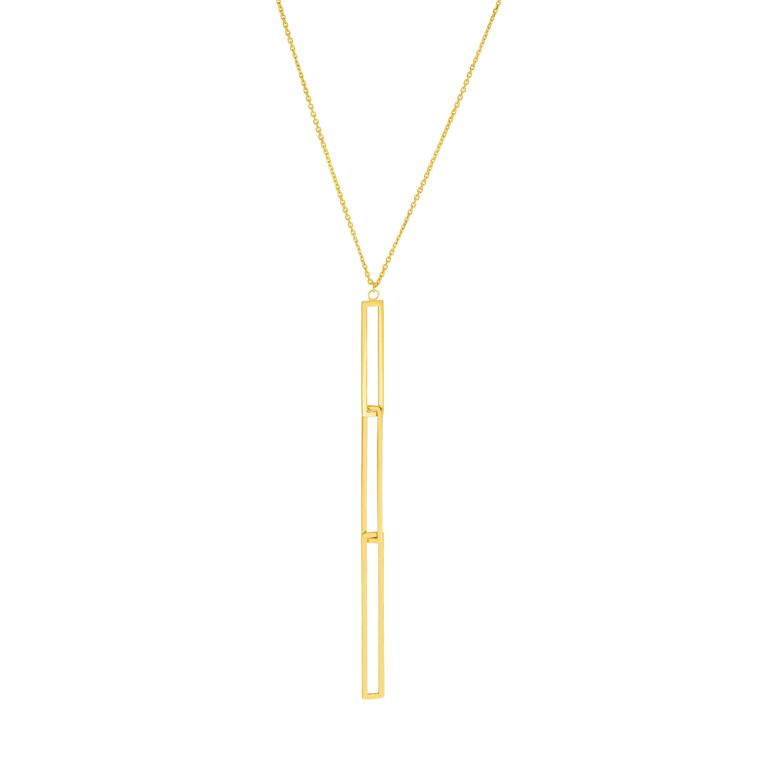 Interlocking Open Rectangles Necklace