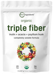 Micro Ingredients Organic Triple Fiber Powder 2lb container